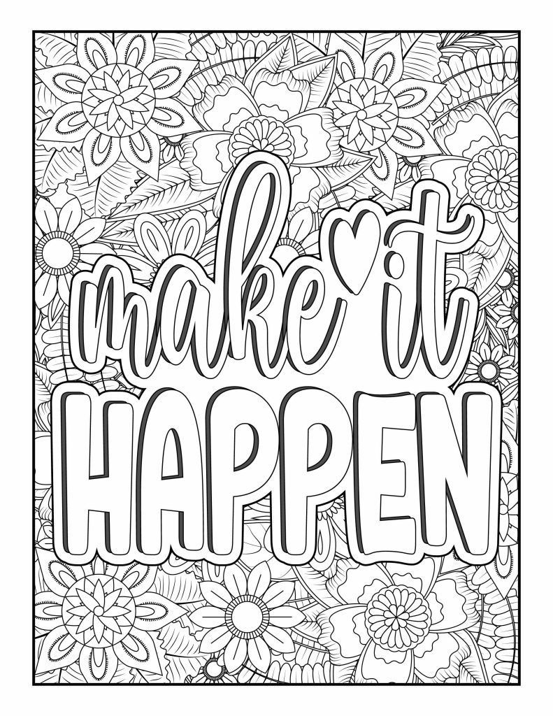 motivational coloring pages