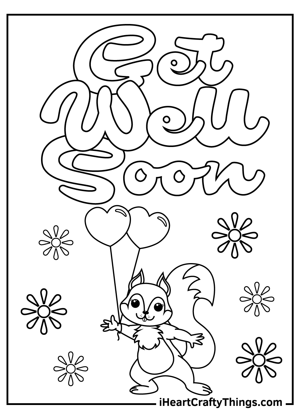 get well coloring pages