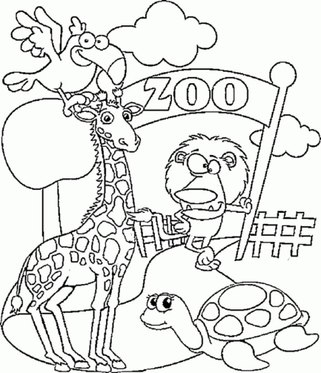 zoo coloring pages