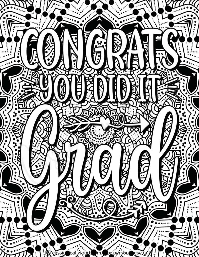 17 Cute Graduation Coloring Pages Cassie Smallwood
