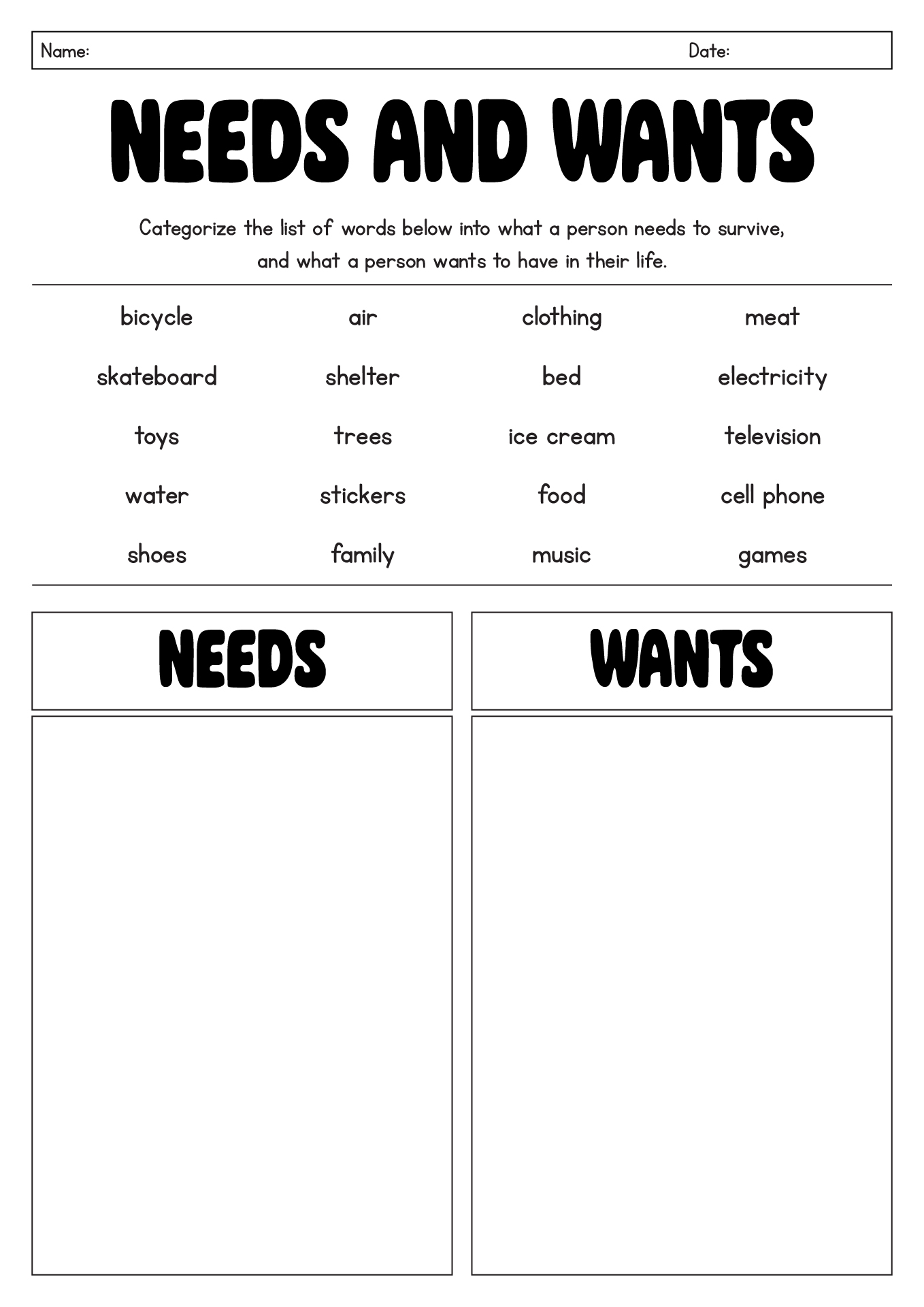 17 Want Vs Need Worksheet Free Printable For Adults Free PDF At Worksheeto
