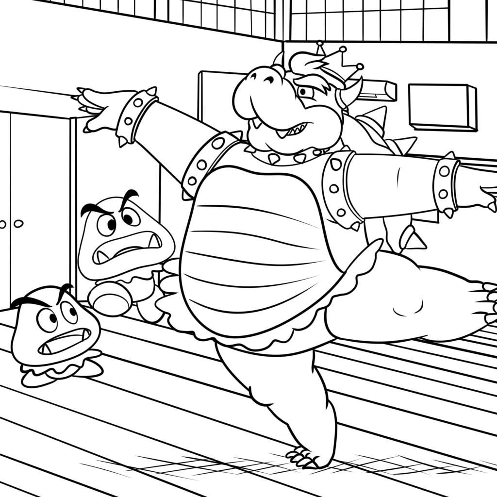 bowser coloring page