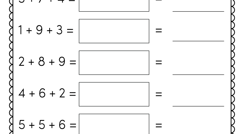 1st Grade Math Worksheets Free Printables