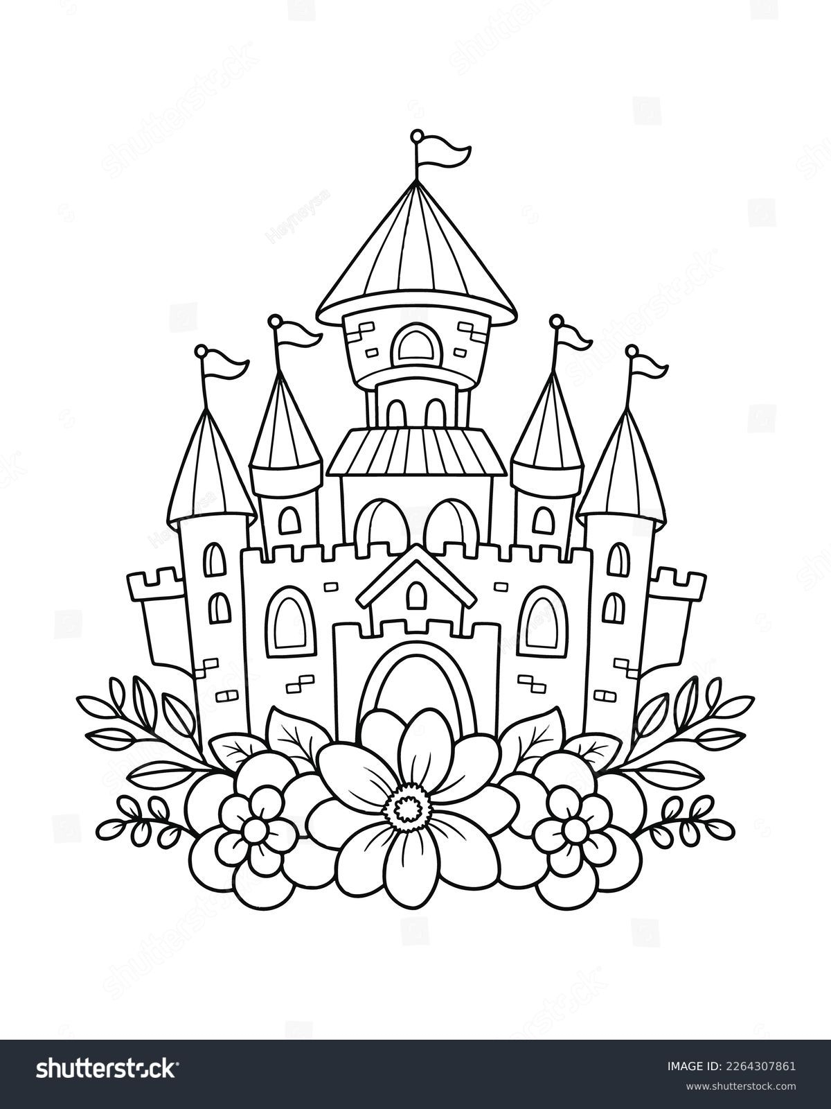 castle coloring page