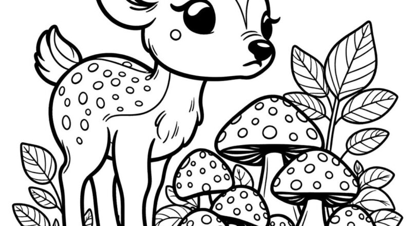 20 Baby Deer Coloring Pages Baby Deer Coloring Critter Coloring Deer Coloring Bundle Etsy