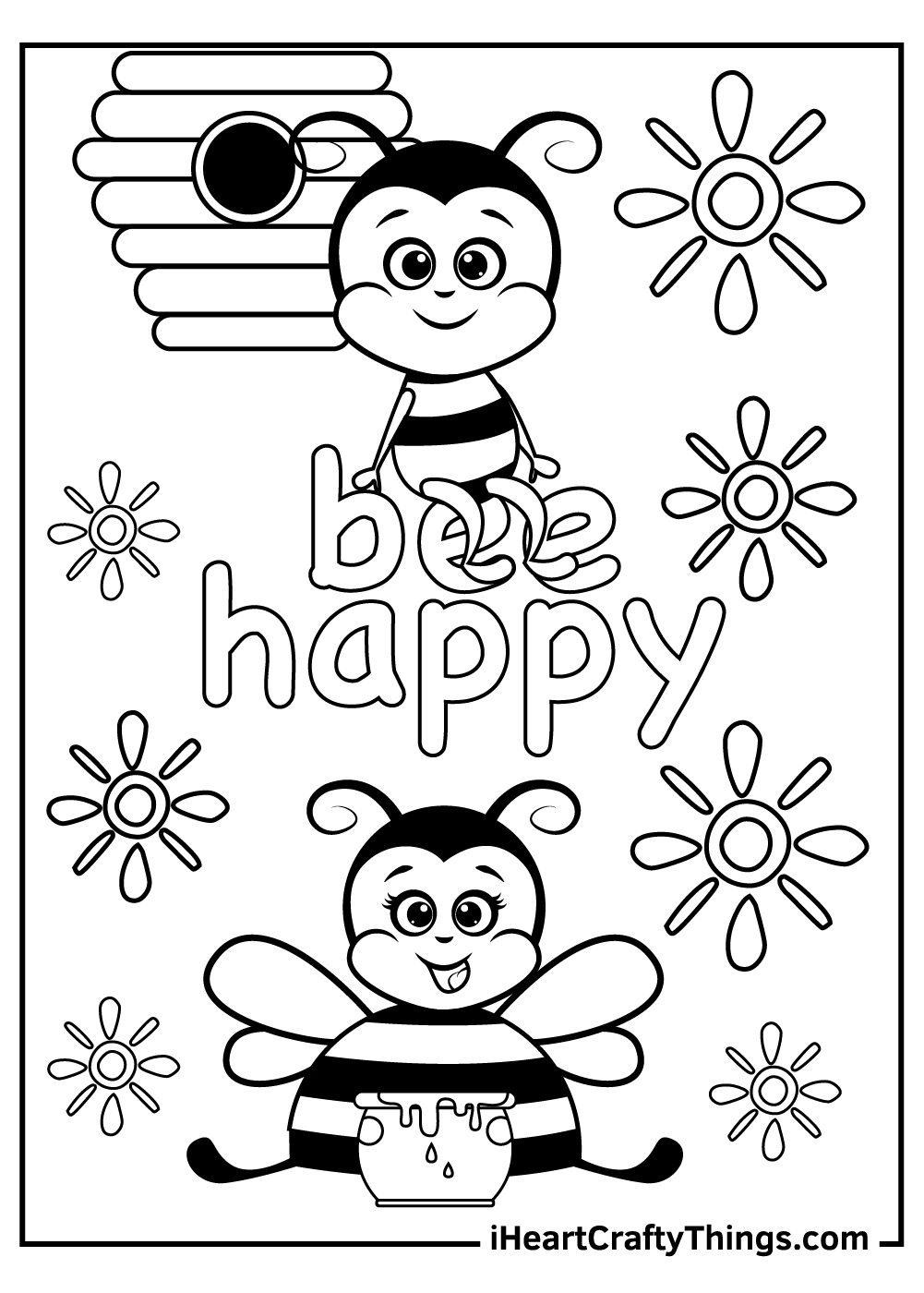 20 Bee Coloring Pages 100 Free Printables 20 Bee Coloring Pages 100 Free Printables