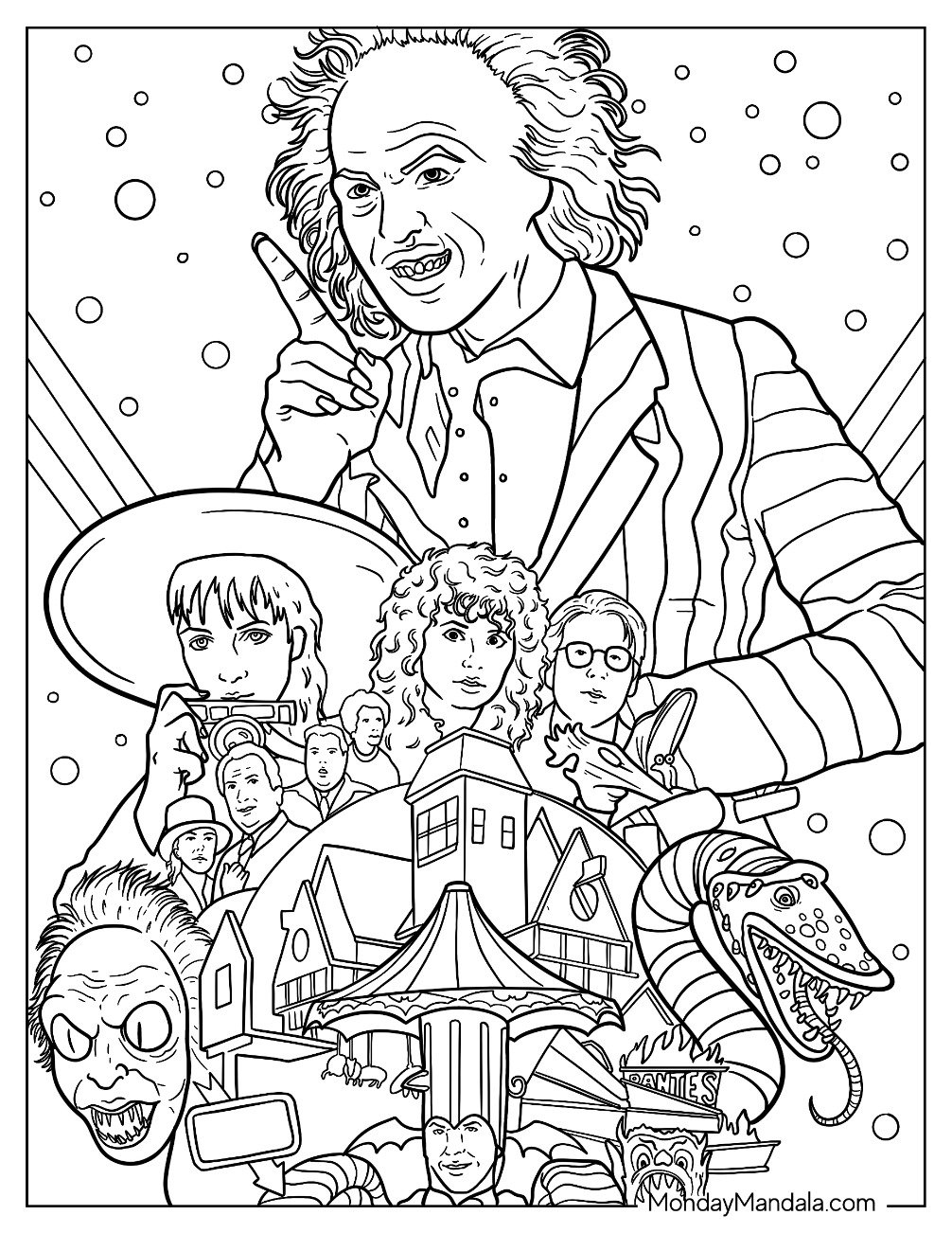 beetlejuice coloring pages beetlejuice coloring pages