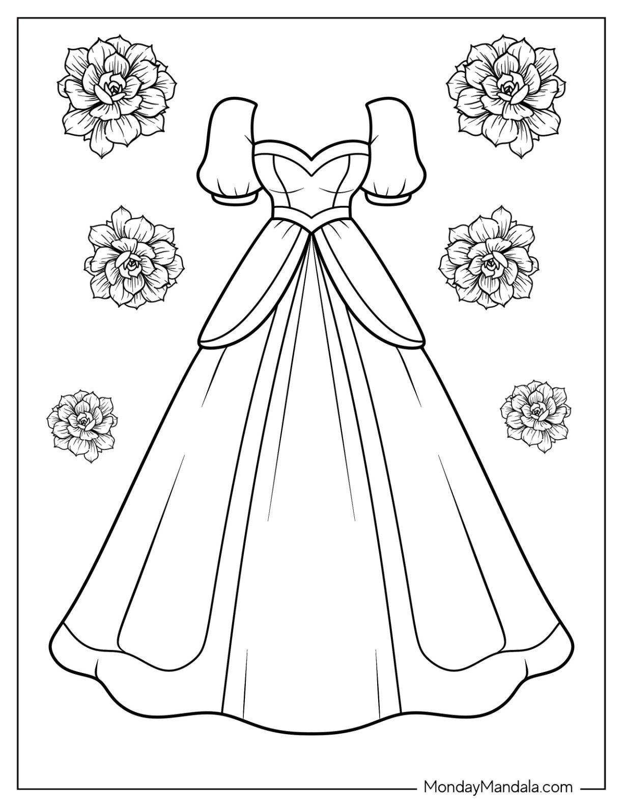 dress coloring pages