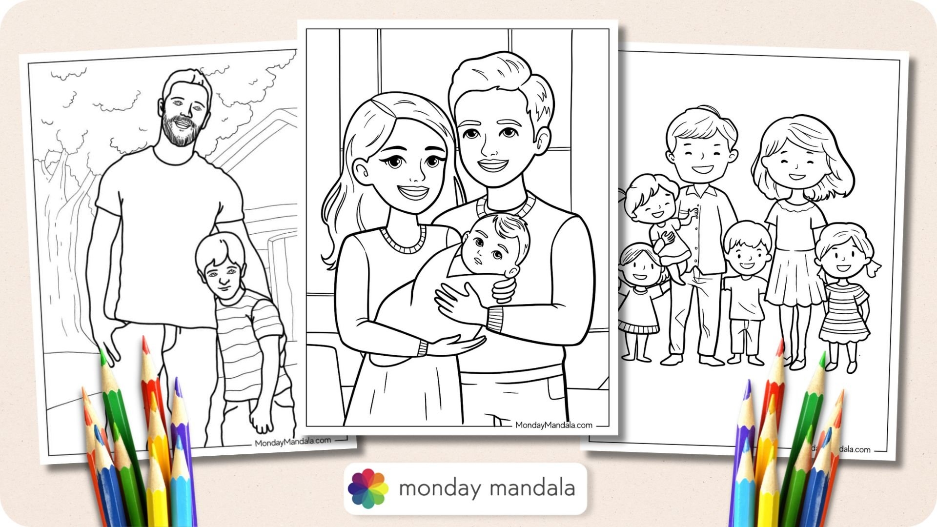 family coloring pages