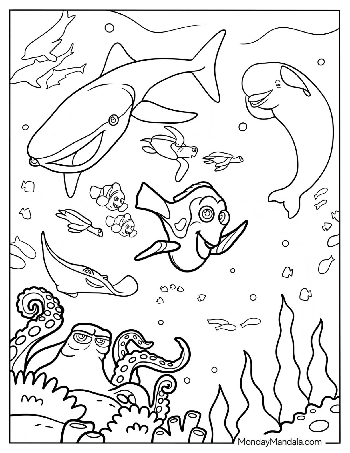 20 Finding Dory Coloring Pages Free PDF Printables 20 Finding Dory Coloring Pages Free PDF Printables