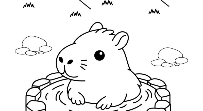 20 Free Capybara Coloring Sheets For Children Little Sprout Art Learning Lab