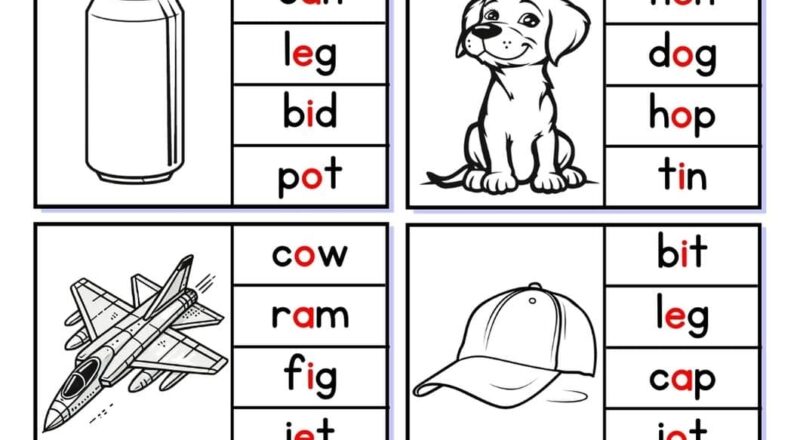 20 Free CVC Words Worksheets Teach Prints