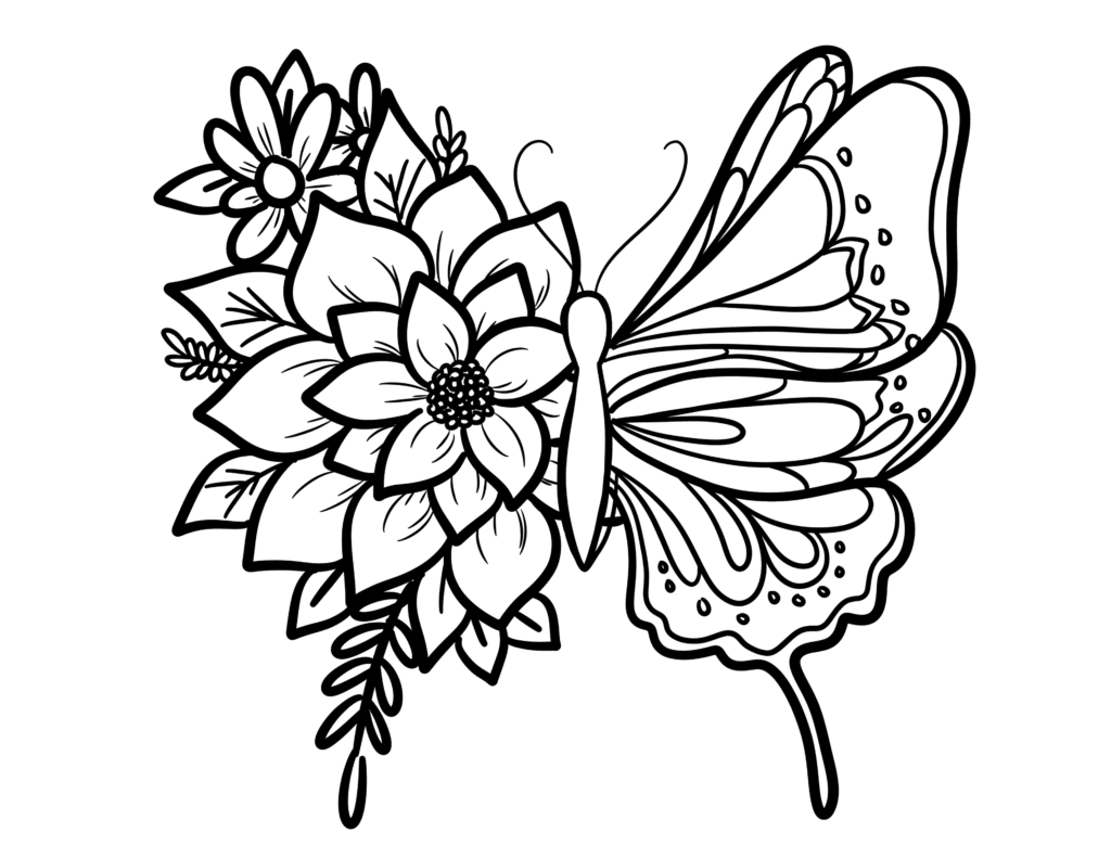 free butterfly coloring pages