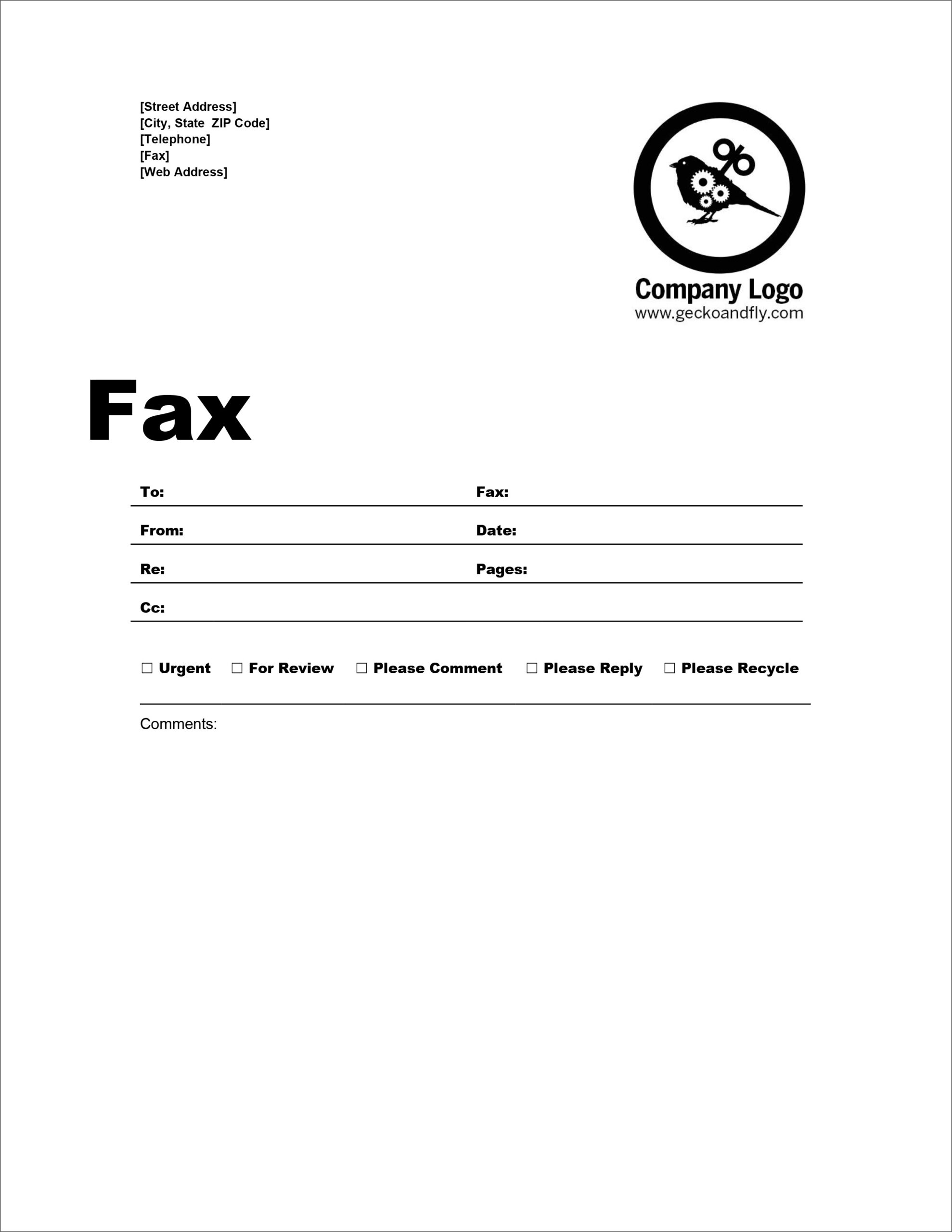 20 Free Printable Fax Cover Sheets And Templates