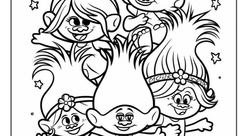 20 Free Trolls Coloring Pages Printable Free PDFs