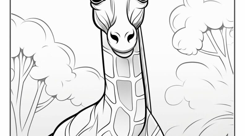 20 Giraffe Coloring Pages
