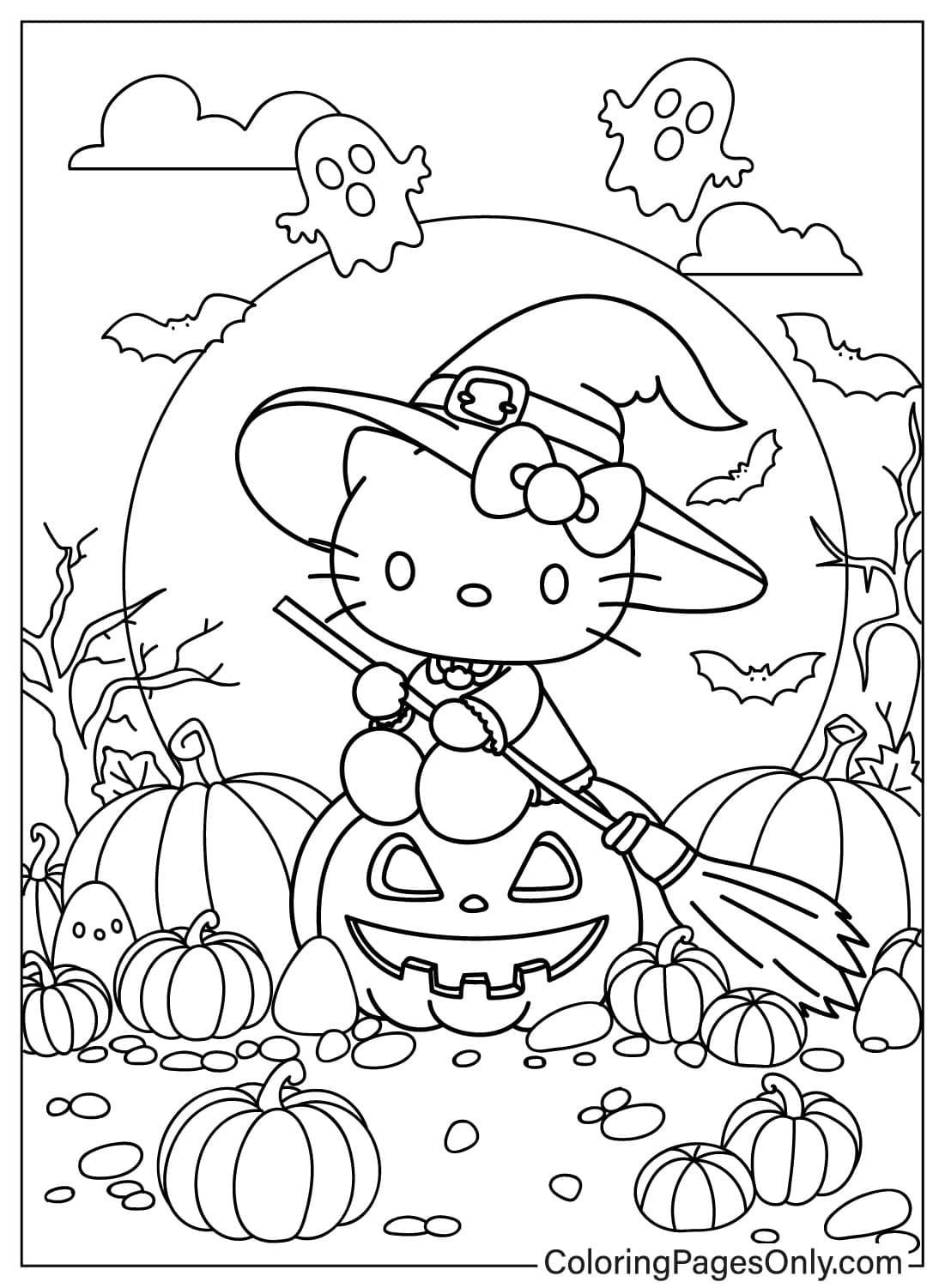 20 Halloween Hello Kitty Coloring Pages Free Printable PDF Online Coloring