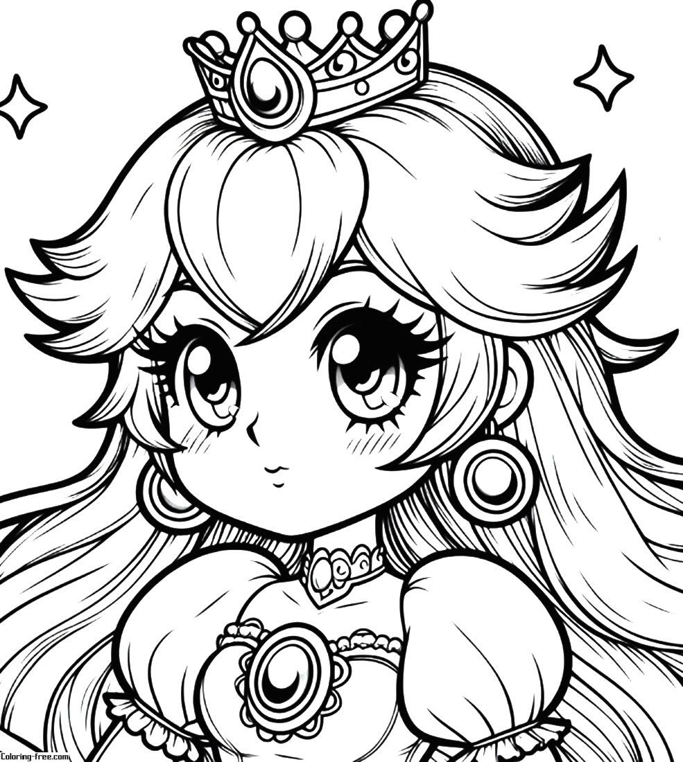 princess peach coloring page princess peach coloring page