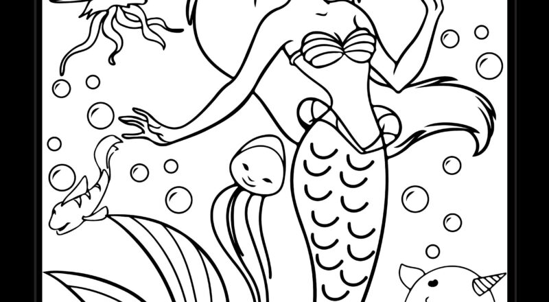 20 Printable Mermaid Coloring Pages Etsy Denmark