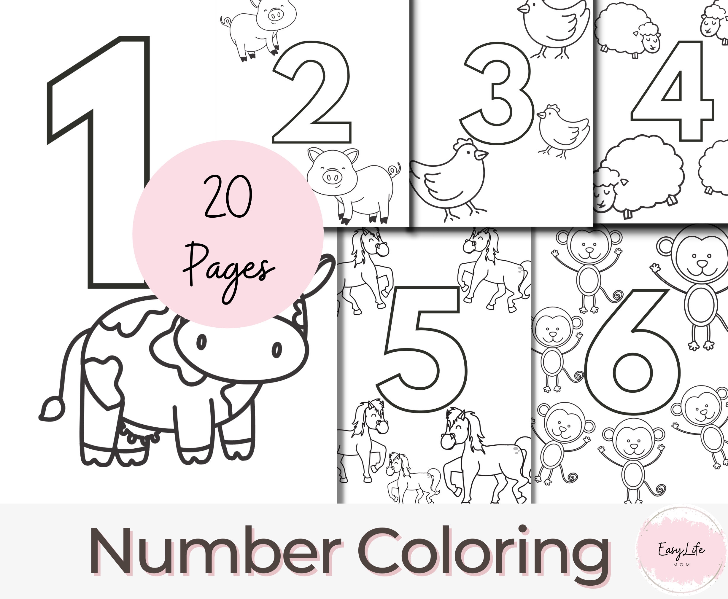 numbers coloring pages