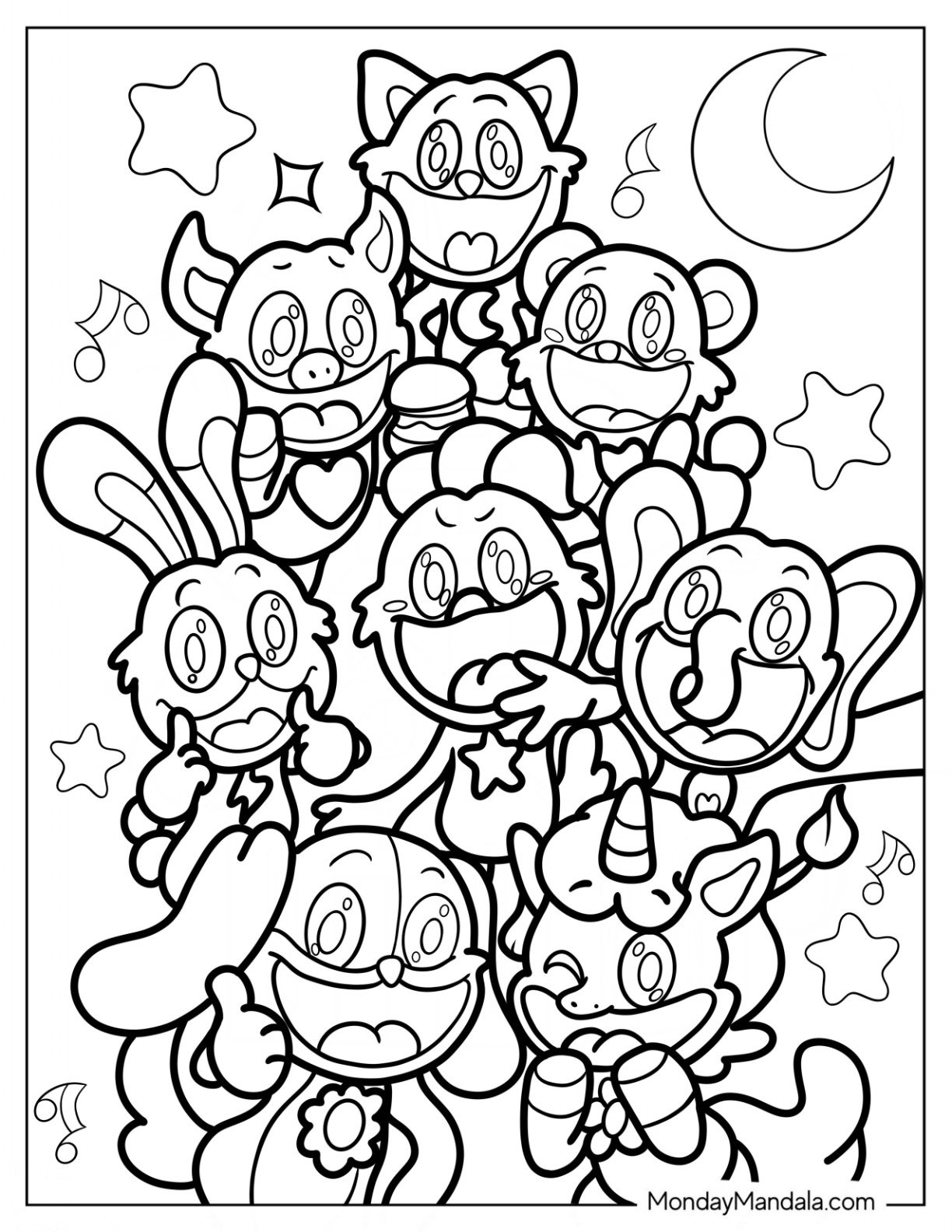 20 Smiling Critters Coloring Pages Free PDF Printables 