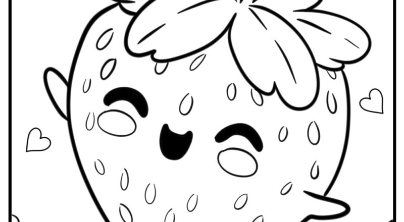 20 Strawberry Coloring Pages Free PDF Printables For Kids