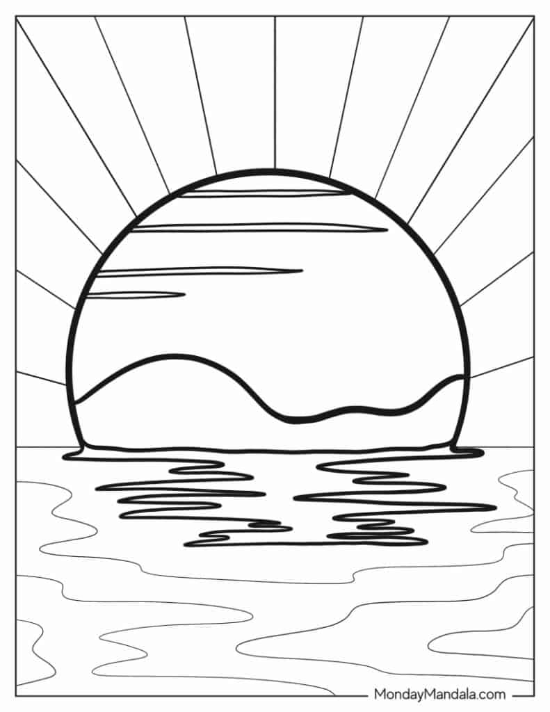 sunset coloring pages sunset coloring pages