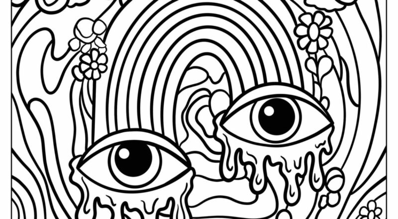 20 Trippy Coloring Pages Free PDF Printables