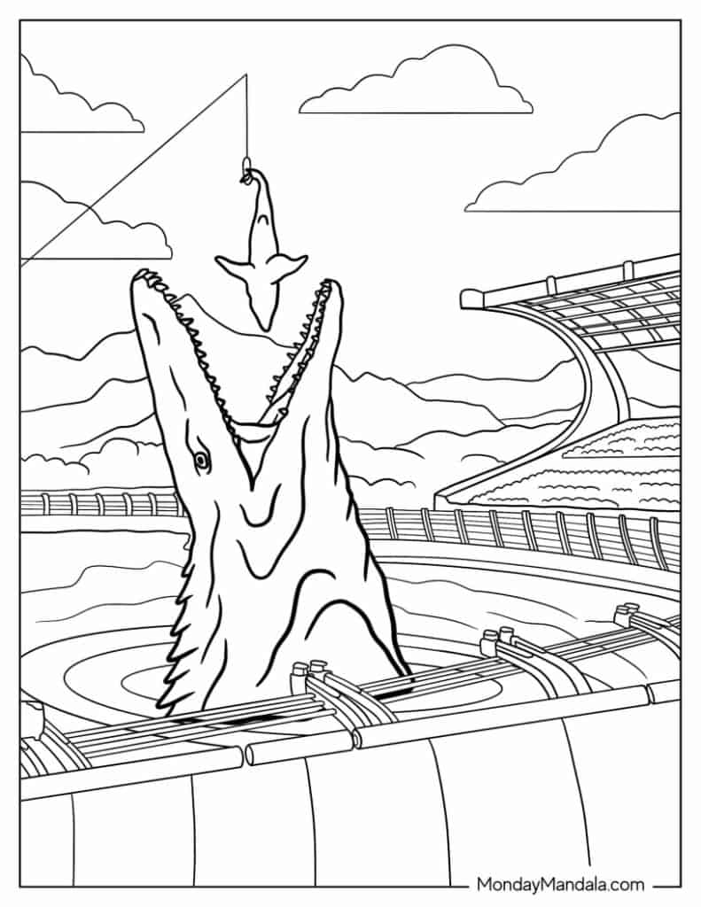 jurassic world coloring pages