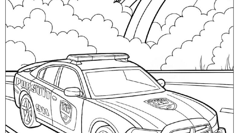 22 Police Car Coloring Pages Free PDF To Print Woo Coloring