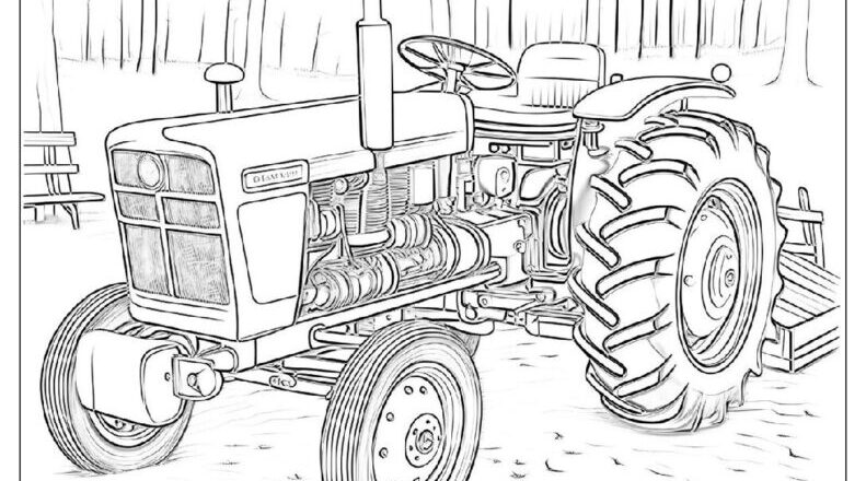 22 Tractor Coloring Pages Free PDF To Print Woo Coloring
