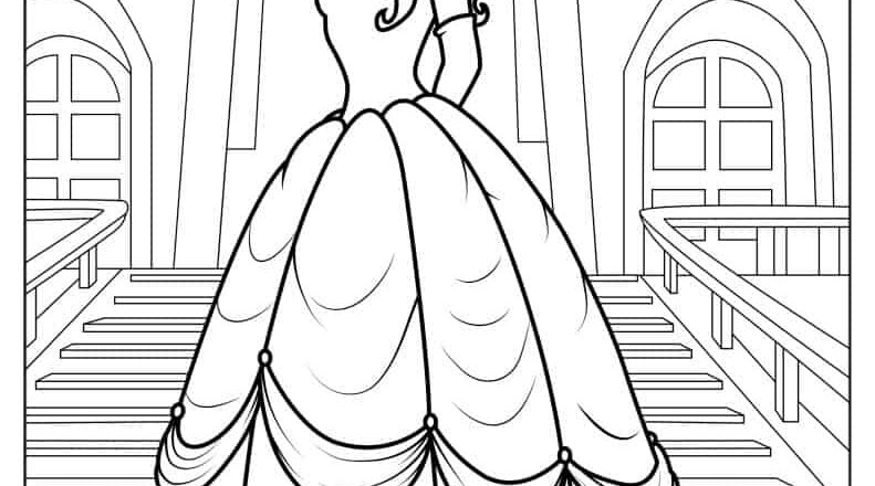 24 Belle Coloring Pages Free PDF Printables