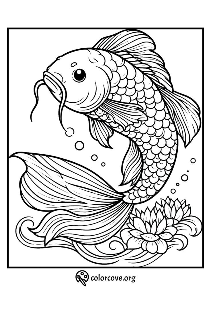 fish coloring page