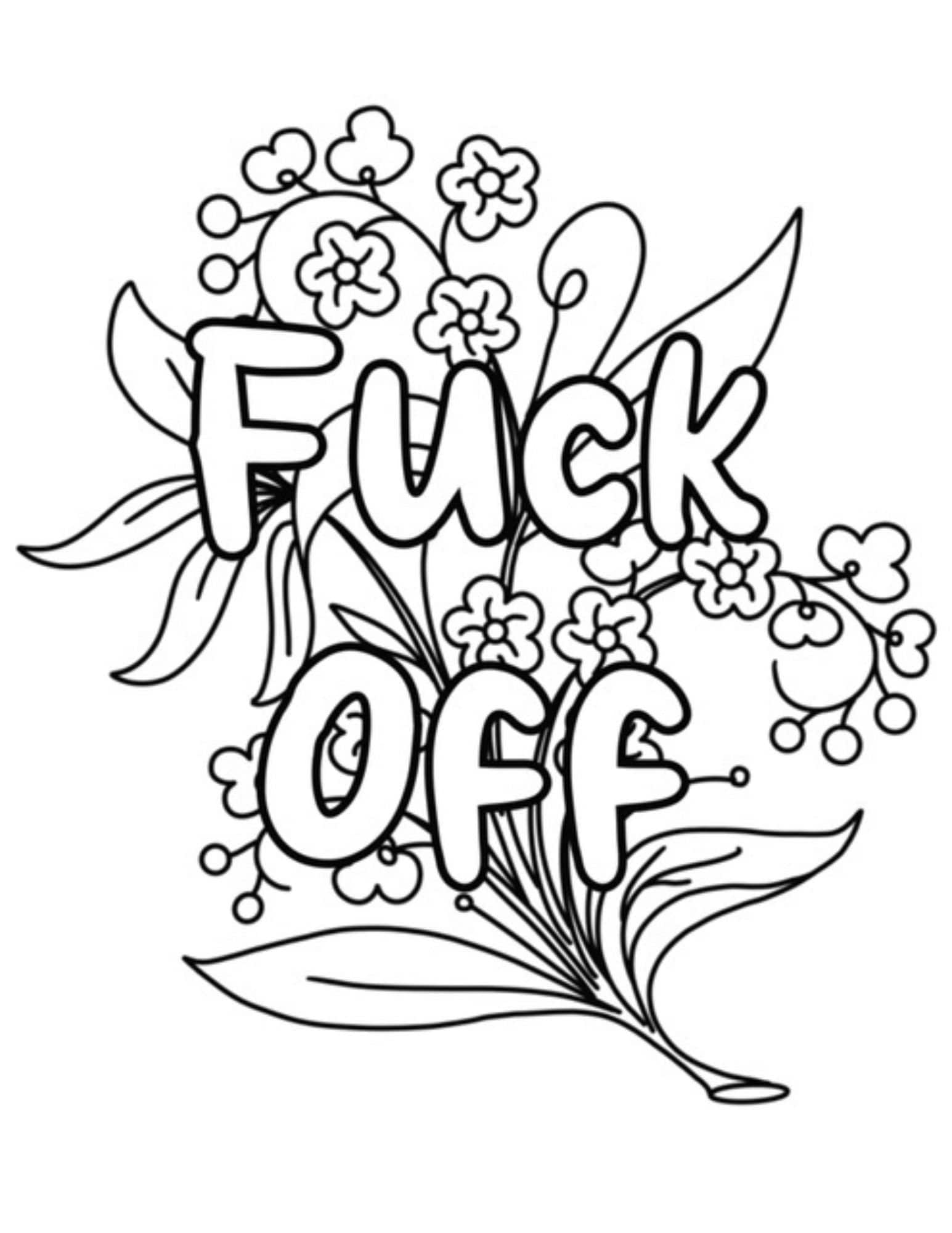 24 Funny Swear Word Coloring Pages For Adults digital Download Etsy