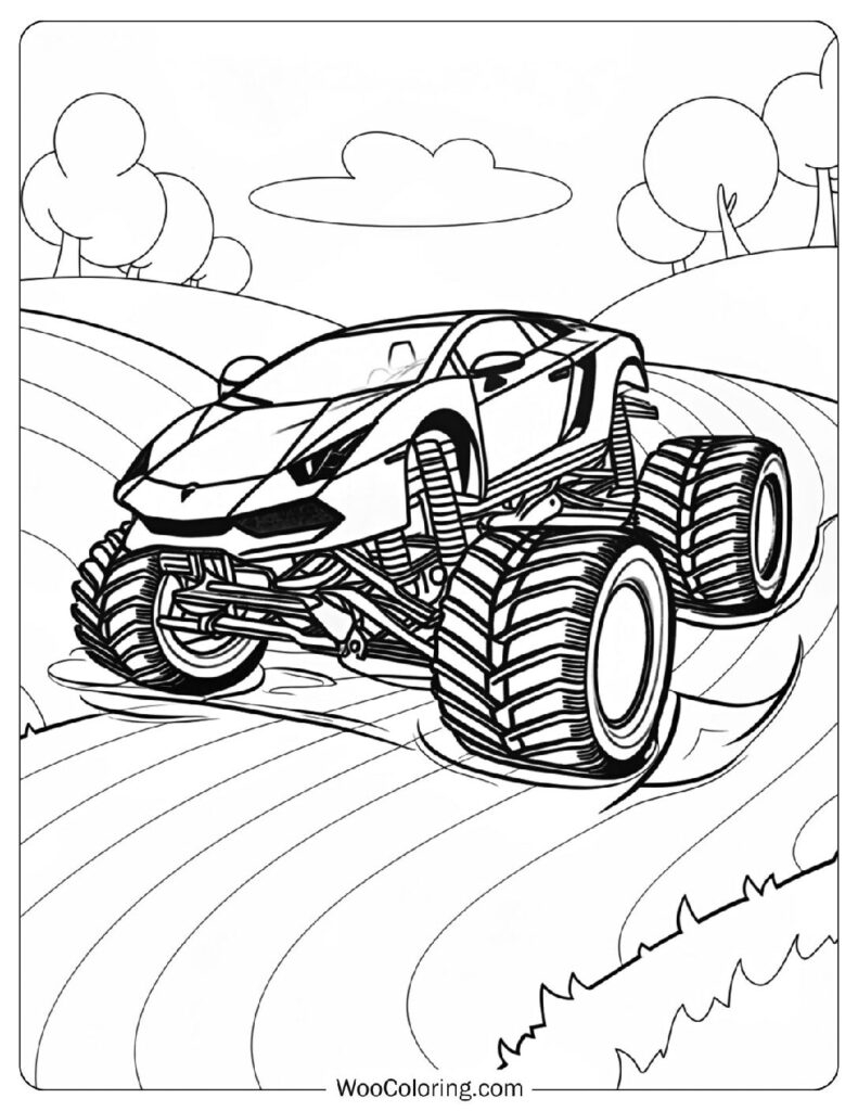 monster truck coloring pages