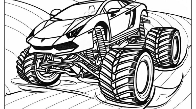 24 Monster Truck Coloring Pages Free PDF To Print Woo Coloring