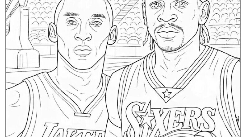 24 NBA Basketball Coloring Pages Free PDF To Print Woo Coloring
