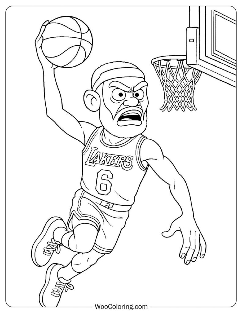 24 NBA Basketball Coloring Pages Free PDF To Print Woo Coloring