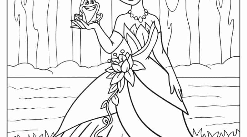 24 Princess The Frog Coloring Pages Free PDF Printables
