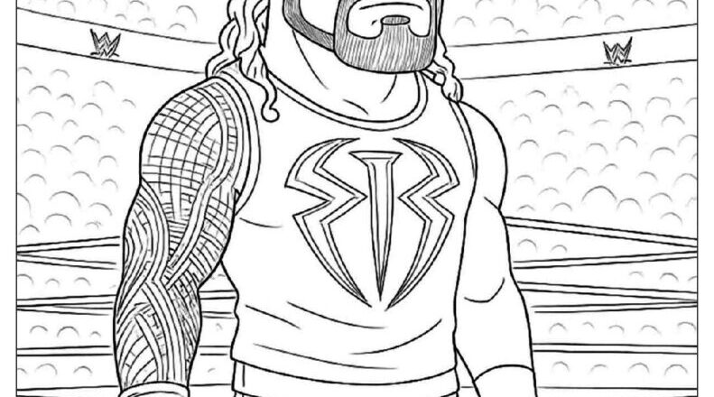 24 WWE Wrestling Coloring Pages Free PDF To Print Woo Coloring