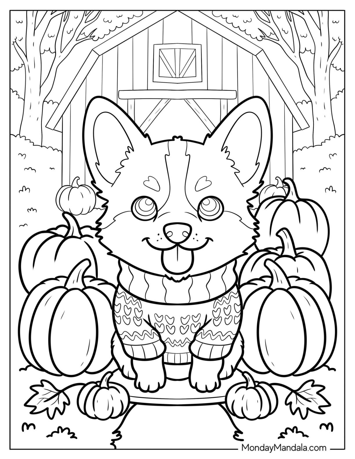 26 Corgi Coloring Pages Free PDF Printables 