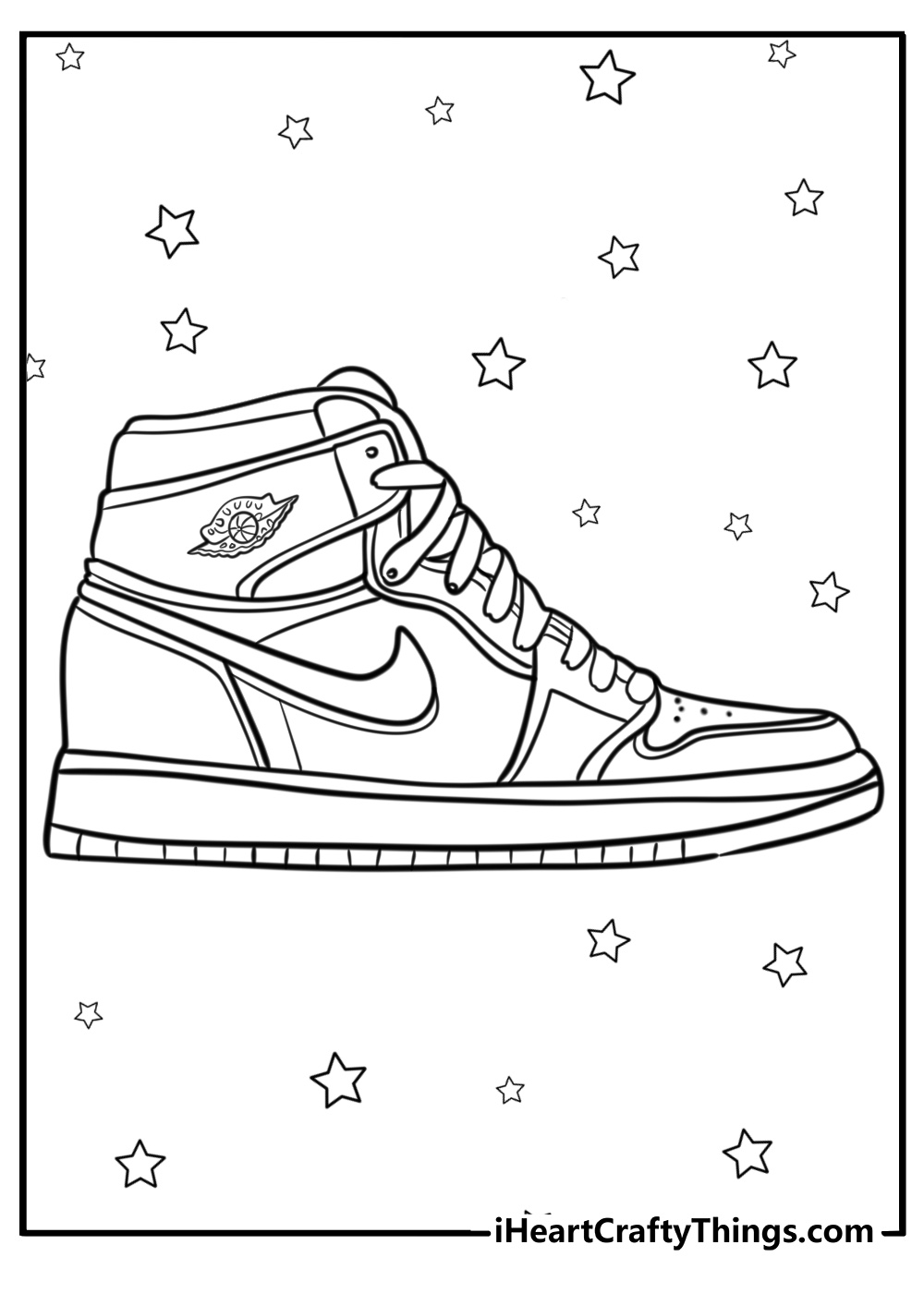 shoe coloring page