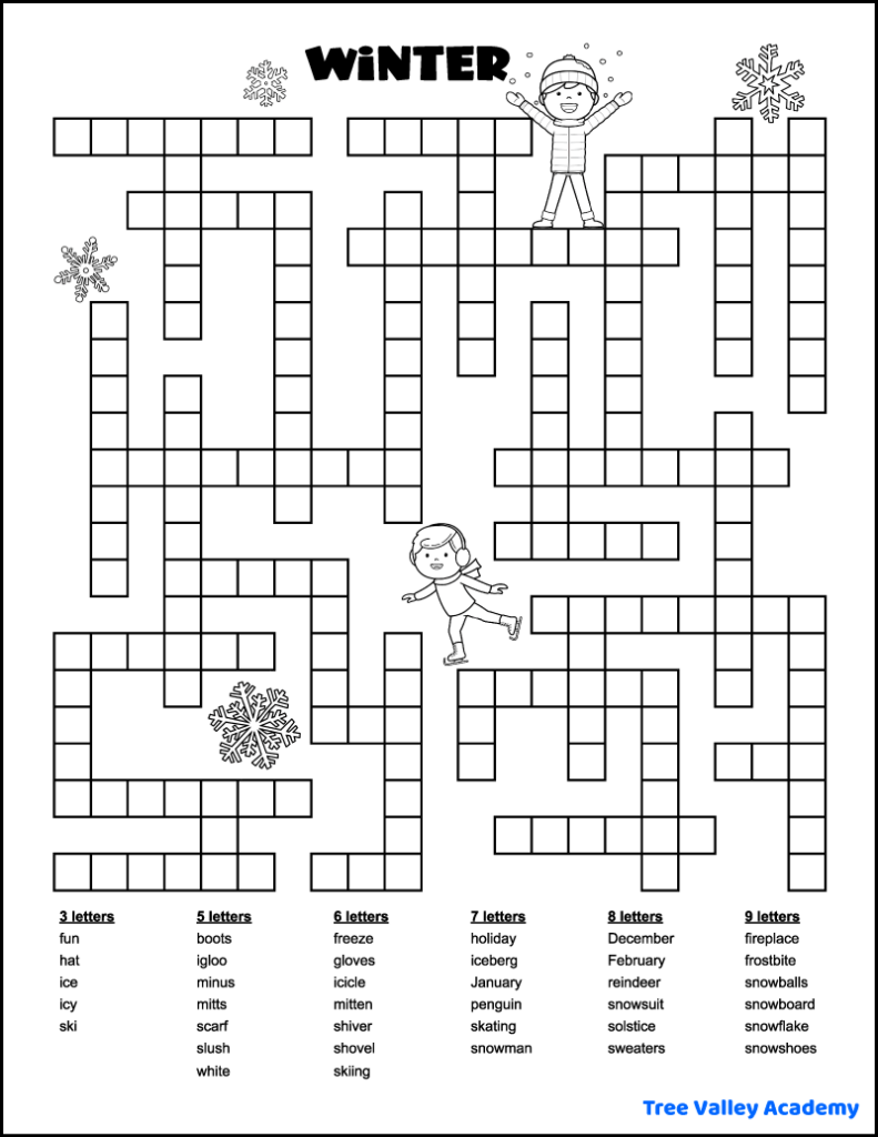 27 Printable Winter Word Puzzles Tree Valley Academy 27 Printable Winter Word Puzzles Tree Valley Academy