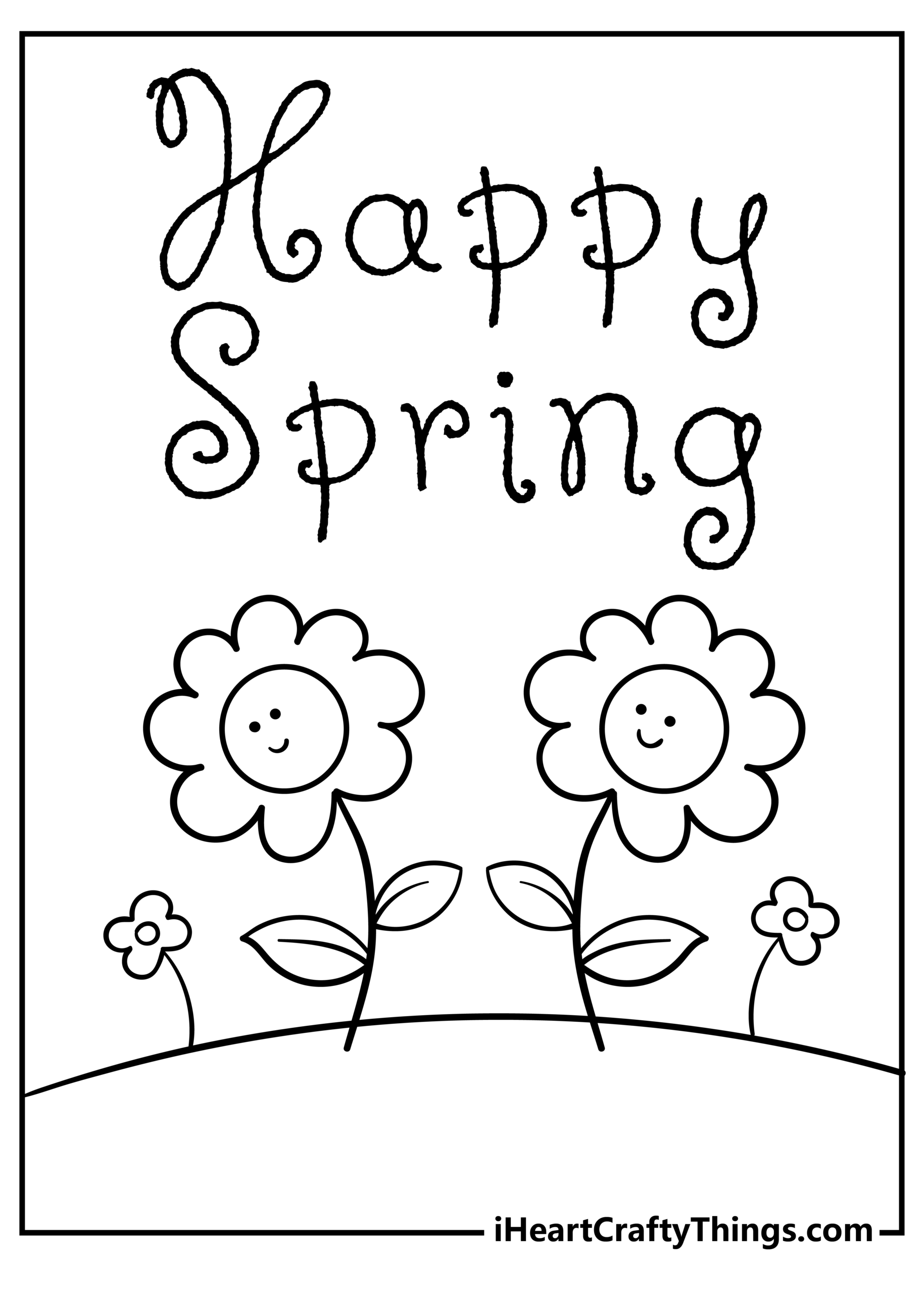 spring time coloring pages