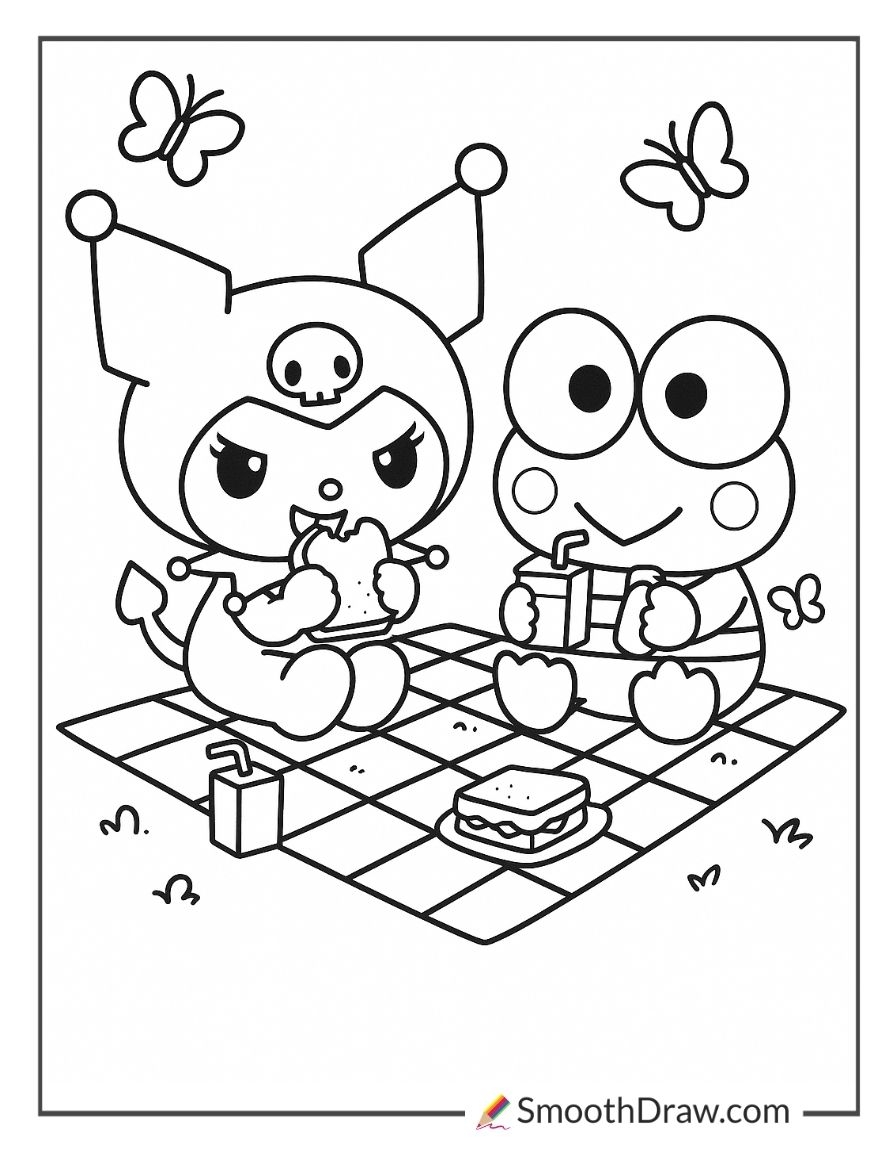 28 Kuromi Coloring Pages Smooth Draw