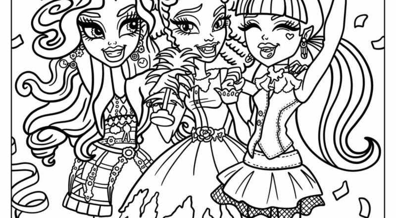 28 Monster High Coloring Pages Free PDF Printables