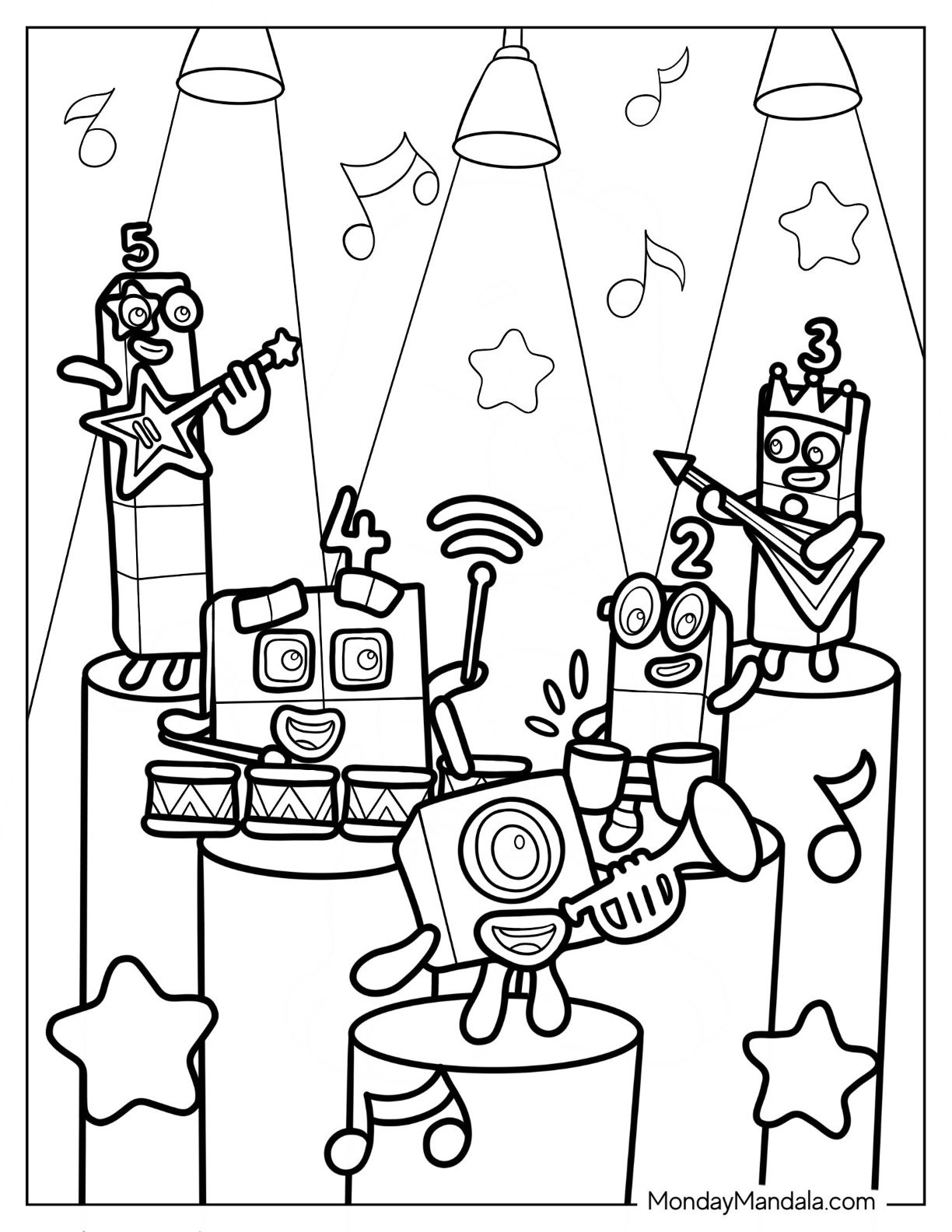 number block coloring pages
