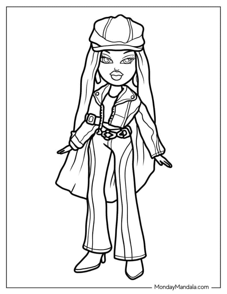 bratz doll coloring pages