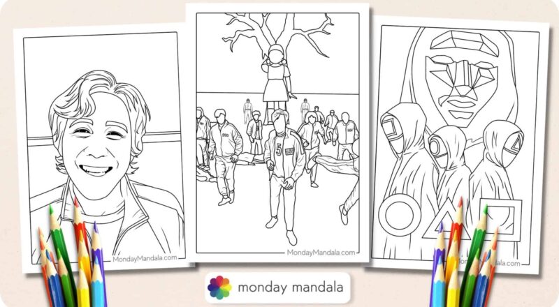 29 Squid Game Coloring Pages Free PDF Printables