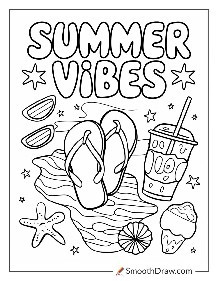 29 Summer Coloring Pages Smooth Draw